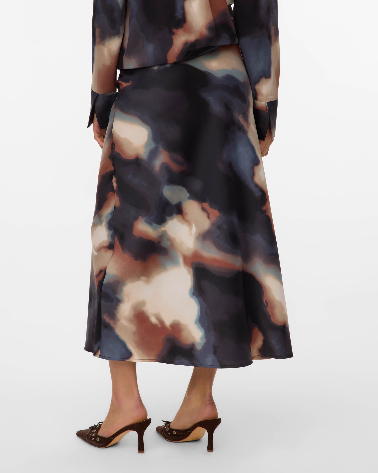 VMJOA HIGH WAIST PRINTED MAXI SKIRT